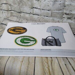 Green Bay Mesh Gold Foil Mesh w Twill and Silicone Patch Iron Brothers 5 x 3.5"